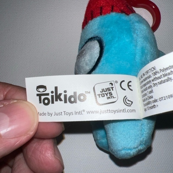 Toikido Among‎ Us 4" Stuffed Plush Hanger Bag Clip Keychain Blue (G) - Picture 3 of 5
